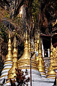 Inle Lake Myanmar. Pindaya, the famous Shwe Oo Min pagoda. The entrance of the cave.